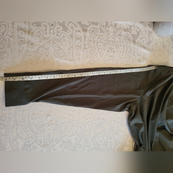 Modern Ambition Long Sleeve Belted Shirt Dress in Olive Green, Large, NWT - Picture 5 of 9